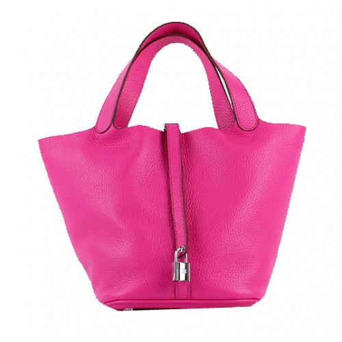 Hermes Picotin Lock PM Tasche aus Clemence Leder H8615 Rose
