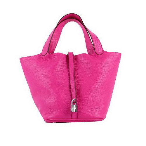 Hermes Picotin Lock PM Taschen Clemence Leder H8615 Rose
