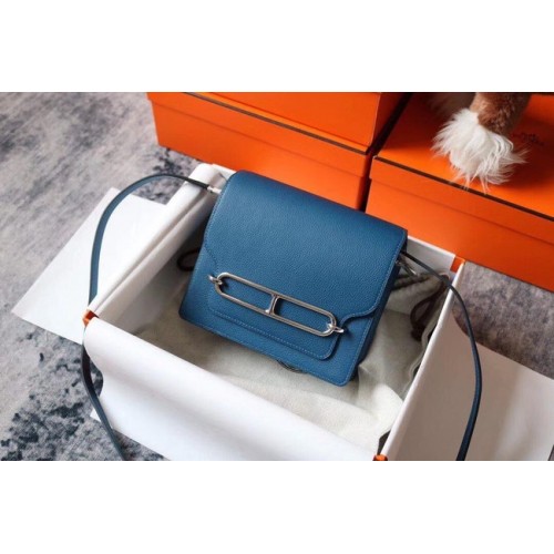 Hermes Roulis 19cm Evercolor 9D H9003 Blau&Silber
