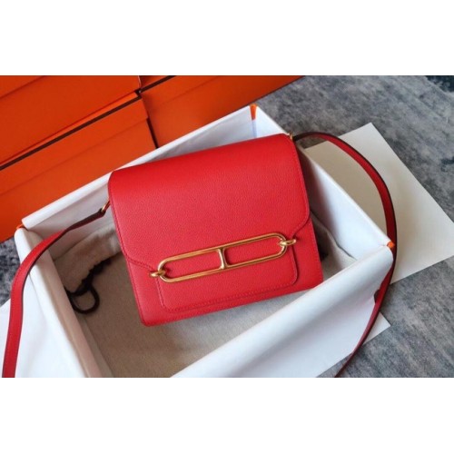 Hermes Roulis 19cm Evercolor 9D H9003 rot&Gold