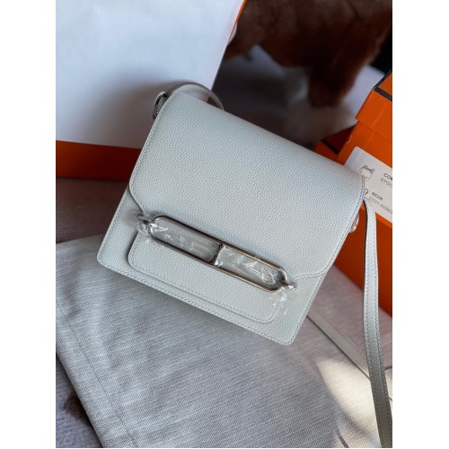 Hermes Roulis 19cm Evercolor 9D H9003 weiß&silber