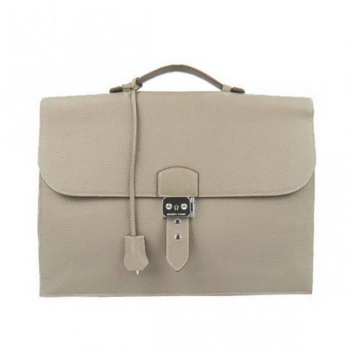 Hermes Sac Depeche 38cm Aktentasche Clemence Grau