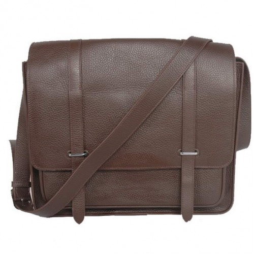 Hermes Steve 35CM Umhängetasche Clemence Leder Braun