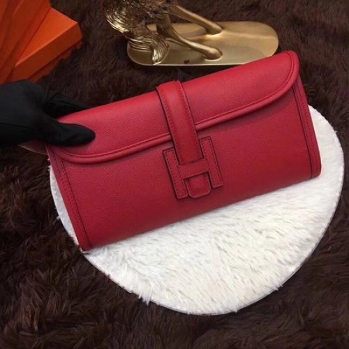 Hermes Togo Lederclutch H88017 Rot