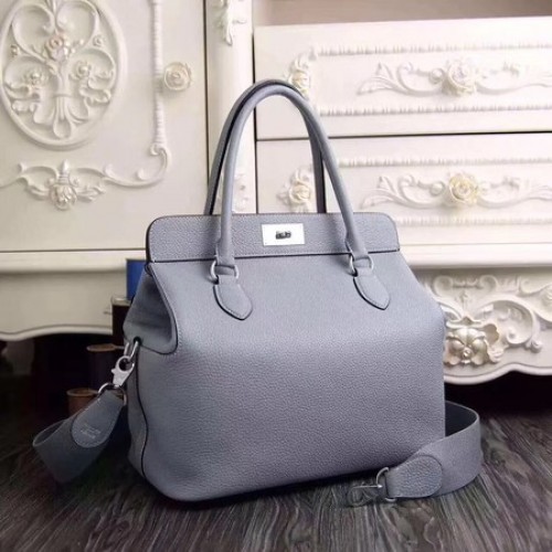 Hermes Werkzeugtasche Original Togo Leder H3259 Hellblau
