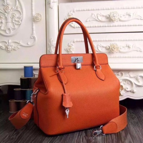 Hermes Werkzeugtasche Original Togo Leder H3259 Orange