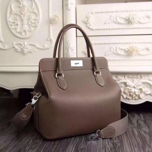 Hermes Toolbox Togo Bag Original Leder 3259 Dunkelgrau