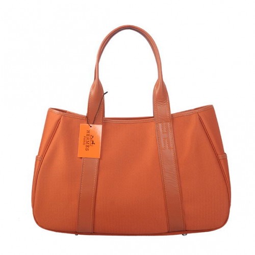 Hermes Tragetasche Canvas Leder H1035 Orange