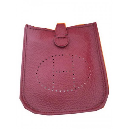 Hermes Mini Evelyne Umhängetasche H1608S Burgund