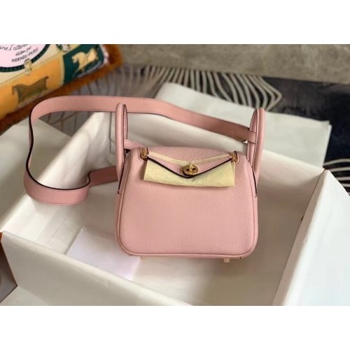 Hermes Mini Lindy Original Togo Ledertasche OLD19 rosa