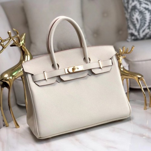Hermes original Epsom Leder HB35O Creme & Gold Metall