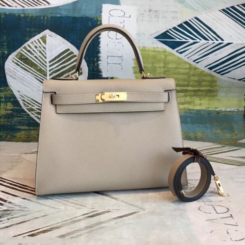 Hermes Original Kelly Epsom Leder KL32 Beige