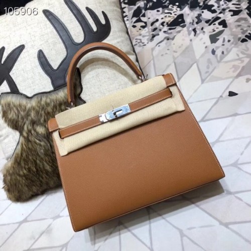 Hermes original Kelly Epsom Leder KL32 braun