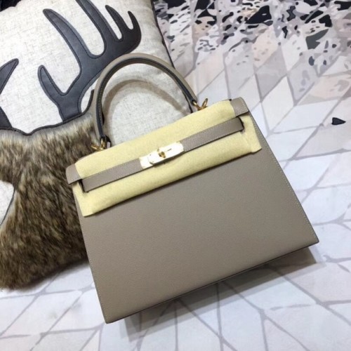 Hermes original Kelly Epsom Leder KL32 grau