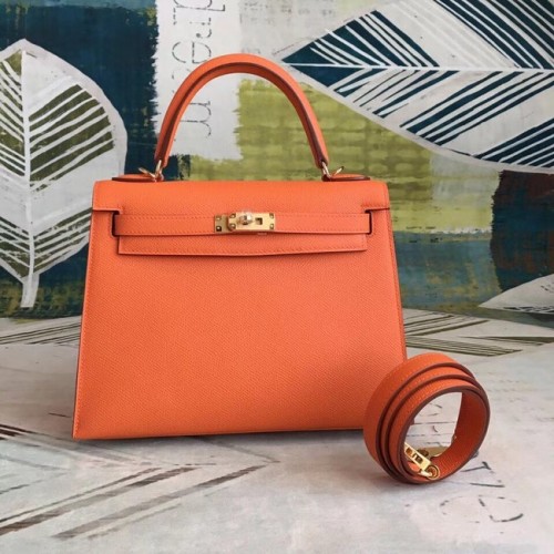 Hermes original Kelly Epsom Leder KL32 orange