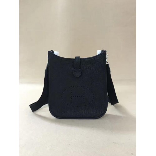 Hermes Evelyne Mini 17cm Original Kalbsleder Umhängetasche H1187 Schwarz