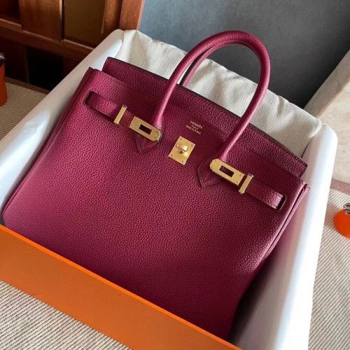 Hermes original Togo Leder HB25O Burgund