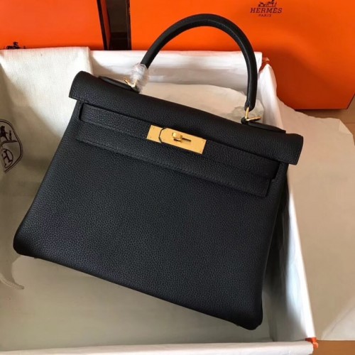 Hermes Original Togo Leder Kelly Bag KL320 schwarz