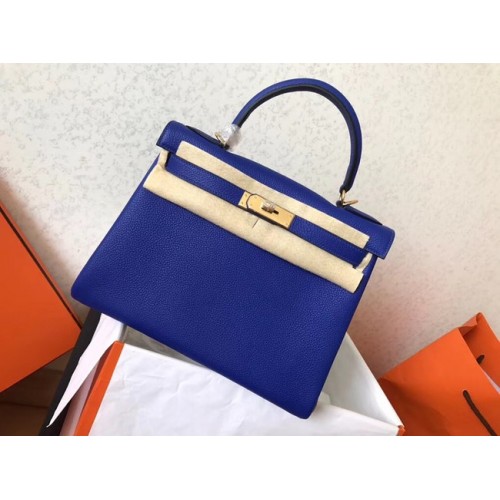 Hermes Original Togo Leder Kelly Bag KL320 blau