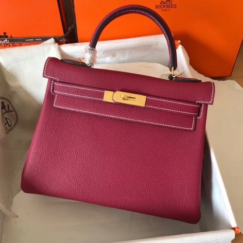 Hermes Original Togo Leder Kelly Bag KL320 fuchsia