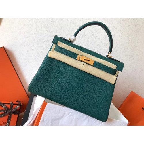 Hermes Original Togo Leder Kelly Bag KL320 grün