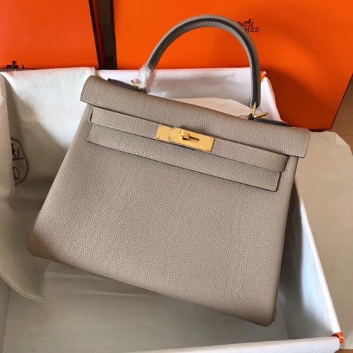 Hermes Original Togo Leder Kelly Bag KL320 grau