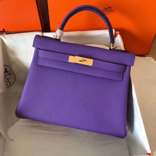 Hermes Original Togo Leder Kelly Bag KL320 lila