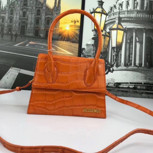 Jacquemus Original Mini-Ledertasche mit Griff oben J8088 Orange