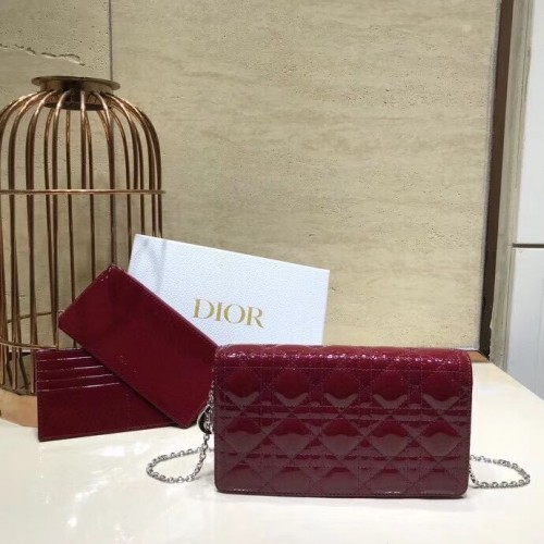 LADY DIOR GELDBÖRSE AUS KALBSLEDER C9025A Burgund