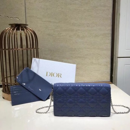 LADY DIOR GELDBÖRSE AUS KALBSLEDER C9025A blau