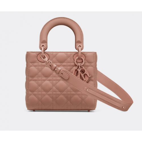 LADY DIOR MY ABCDIOR TASCHE Zartrosa Ultramattes Cannage-Kalbsleder M0538SLOI