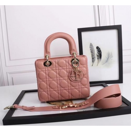 LADY DIOR MY ABCDIOR BAG Cannage Lammleder M0538O Kirschblütenpuder