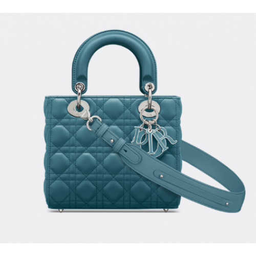 LADY DIOR TASCHE MY ABCDIOR Cannage Lammleder M0538O blau
