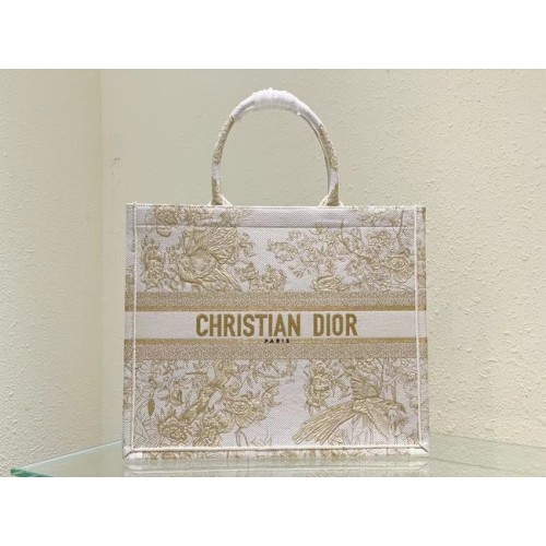 GROSSE DIOR BOOK TOTE Dior Jardin d Hiver-Stickerei mit goldfarbenem Metallic-Faden M1286