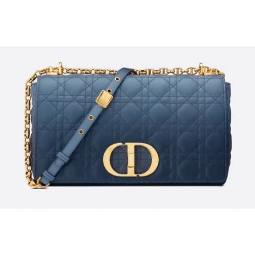 GROSSE DIOR CARO TASCHE Cannage-Lammleder in Indigoblau mit Farbverlauf M9243U