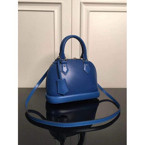 LOUIS VUITTON EPI LEDER ALMA KLEINE TASCHE M40303 BLAU