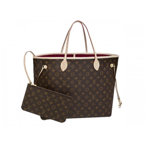 LOUIS VUITTON M40991 MONOGRAMM LEINWAND NEVERFULL GM ROT
