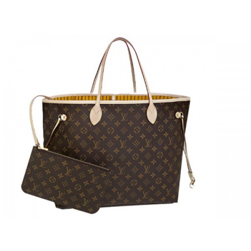 LOUIS VUITTON M40992 MONOGRAMM LEINWAND NEVERFULL GM MIMOSA