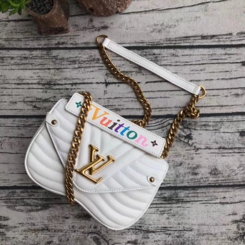 LOUIS VUITTON NEW WAVE KETTENTASCHE MM M51945 weiß