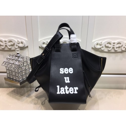 Loewe Hängemattentasche Kalbsleder 1100 Schwarz