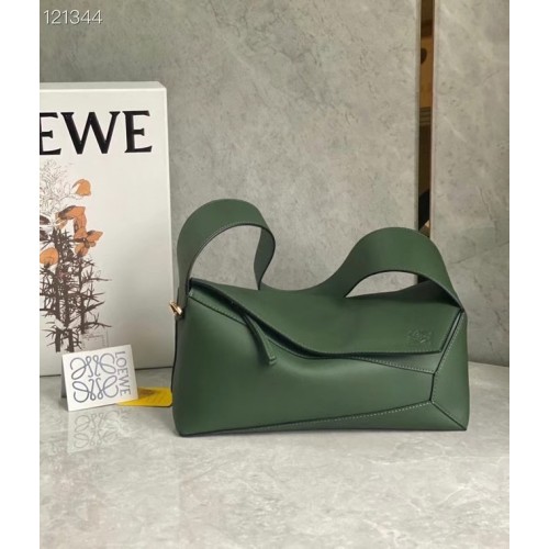 Loewe Original Ledertasche LE10188 schwarzgrün