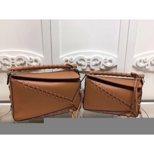 Loewe Puzzle Kalbsleder Tragetasche 9124 Braun