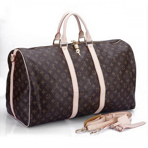 Louis Vuitton Monogram Canvas Keepall 55 mit Schulterriemen M41414