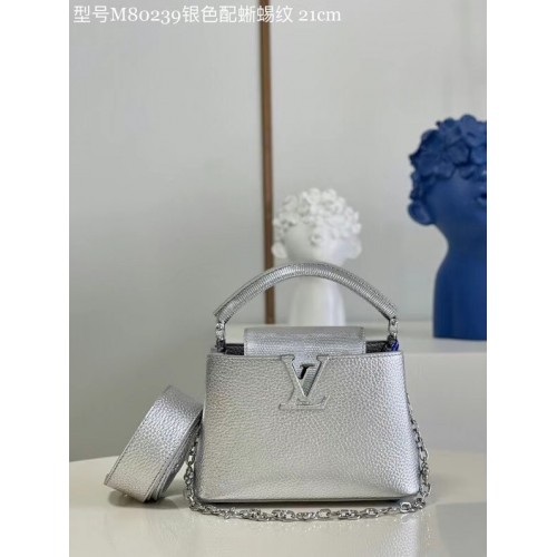 Louis Vuitton CAPUCINES MINI M80239 Silber