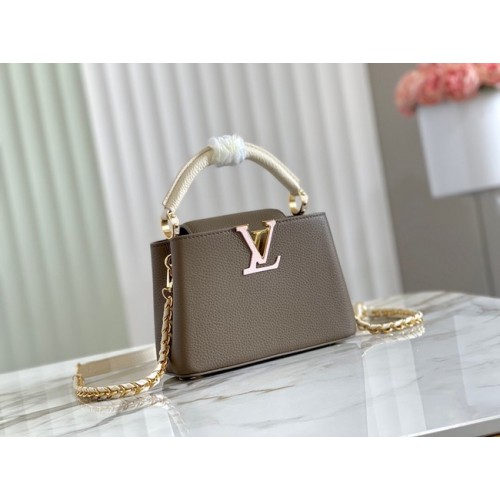 Louis Vuitton CAPUCINES PM M57228 Rauchbraun Grün