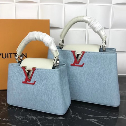 Louis Vuitton CAPUCINES PM M57519 hellblau&weiß