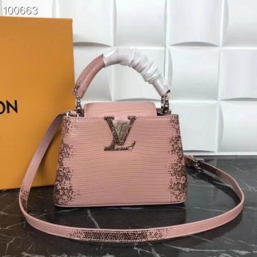 Louis Vuitton CAPUCINES PM Original Eidechsenleder M52386 Rosa