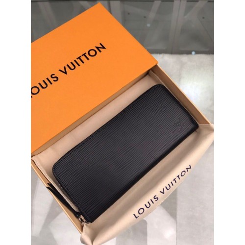 Louis Vuitton CARTERA CLEMENCE BRIEFTASCHE Original EPI Leder M60915 Schwarz