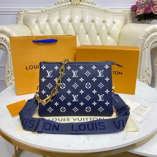 Louis Vuitton COUSSIN PM M58626 Königsblau weiß