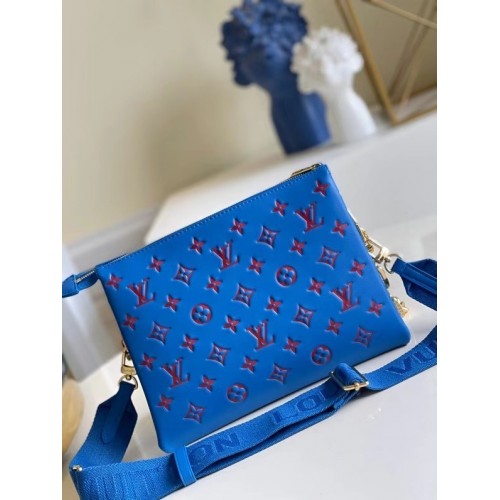 Louis Vuitton COUSSIN PM M58628 blau&rot